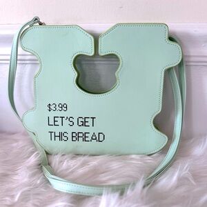 Studio Cult Let's Get This Bread Crossbody / Hand Bag Mint Green
